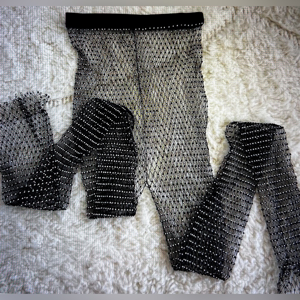 Sheer jewel cover up pants fit like XS